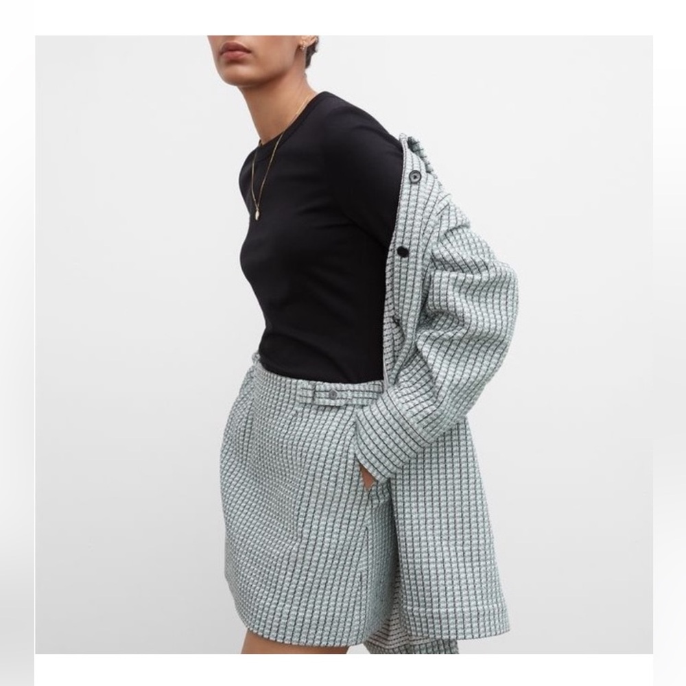 Pristine Club Monaco Green Tweed Oversized Jacket (Separate or as Part of Set)